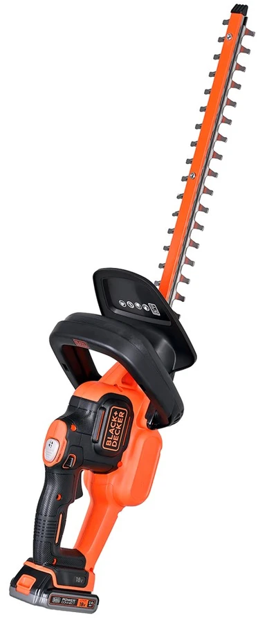 Black & Decker Juodas & Decker Akumuliatorinės gyvatvorių žirklės GTC18452PC 18V 2Ah 45 cm, Juodas & Decker