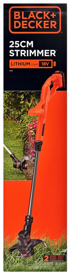 Black & Decker Juodas & Decker Akumuliatorinė žoliapjovė ST1823 18 V 1,5 Ah 25 cm, Juodas & Decker