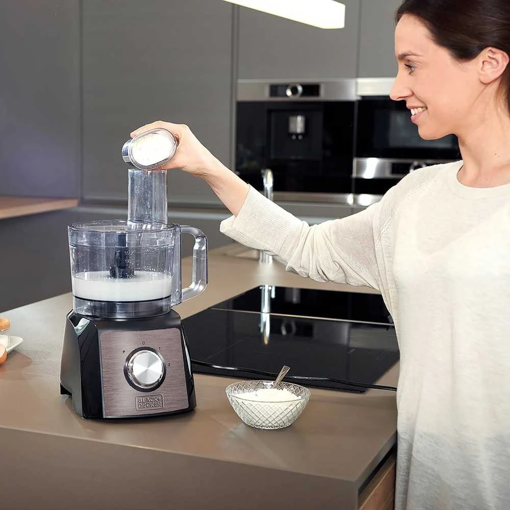 Virtuvinis kombainas Black & Decker juodas+decker Food processor Juodas & Decker BXFPA1200E (1200W)