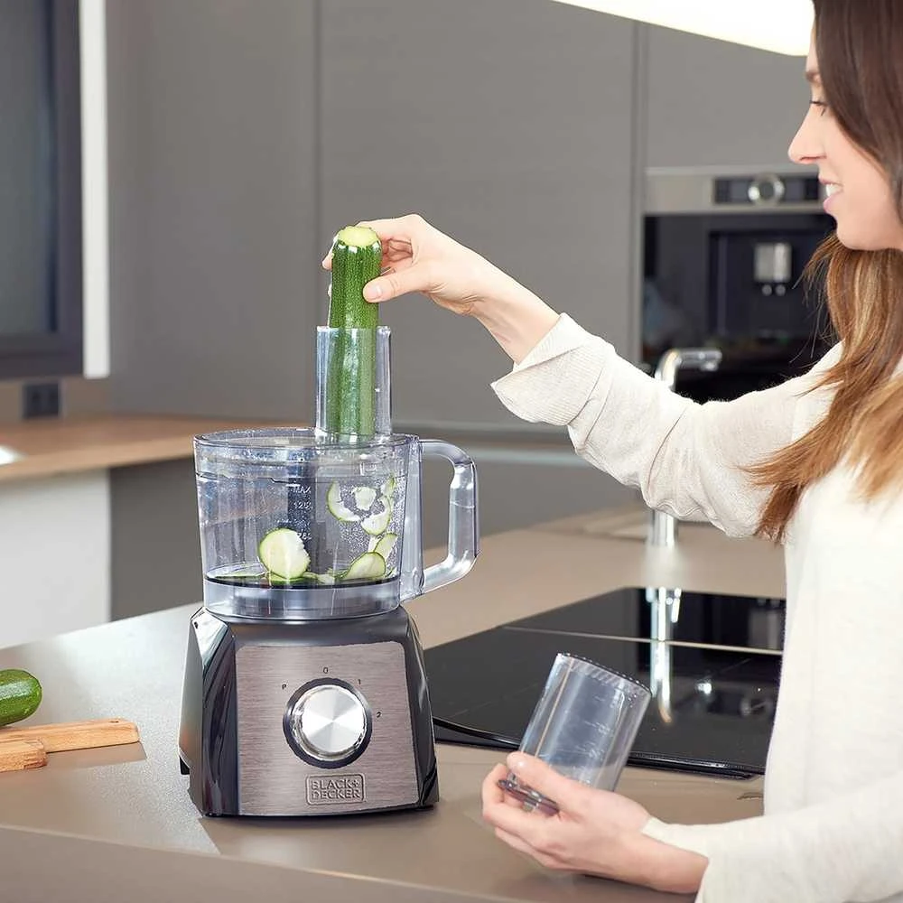 Virtuvinis kombainas Black & Decker juodas+decker Food processor Juodas & Decker BXFPA1200E (1200W)