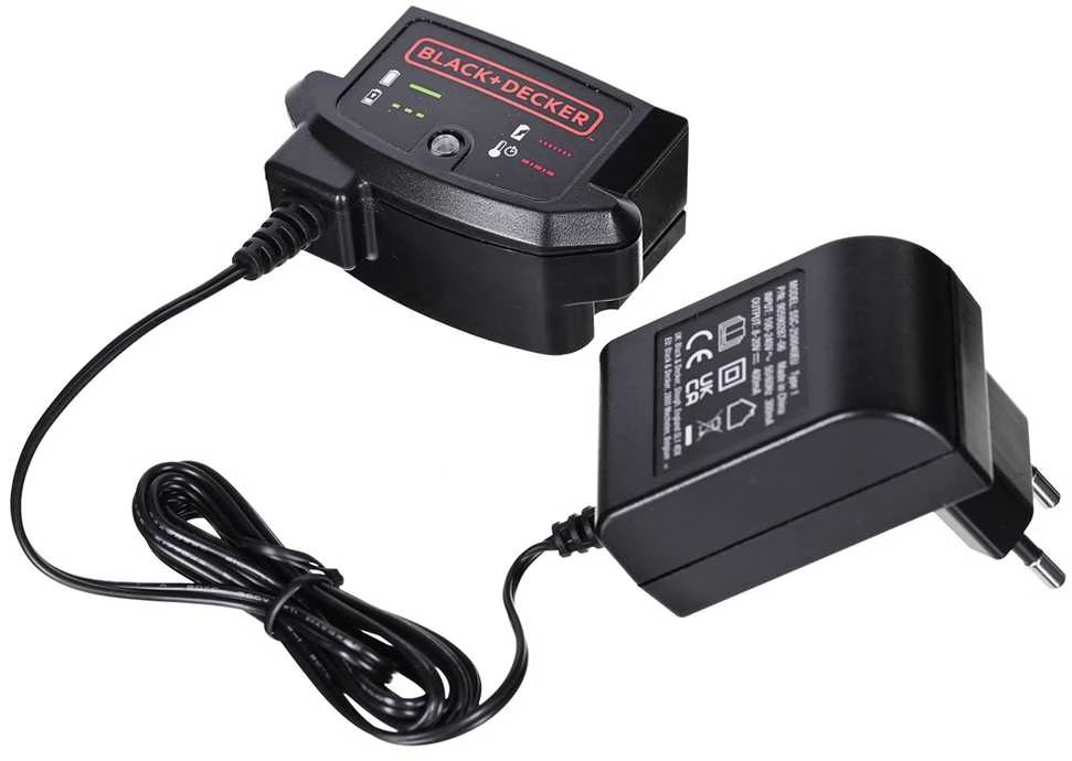 Black & Decker Juodas+DECKER WIERTARKO-suktuvas 18V 2x1.5Ah BDCDC18B