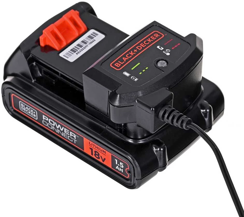 Black & Decker Juodas+DECKER WIERTARKO-suktuvas 18V 2x1.5Ah BDCDC18B