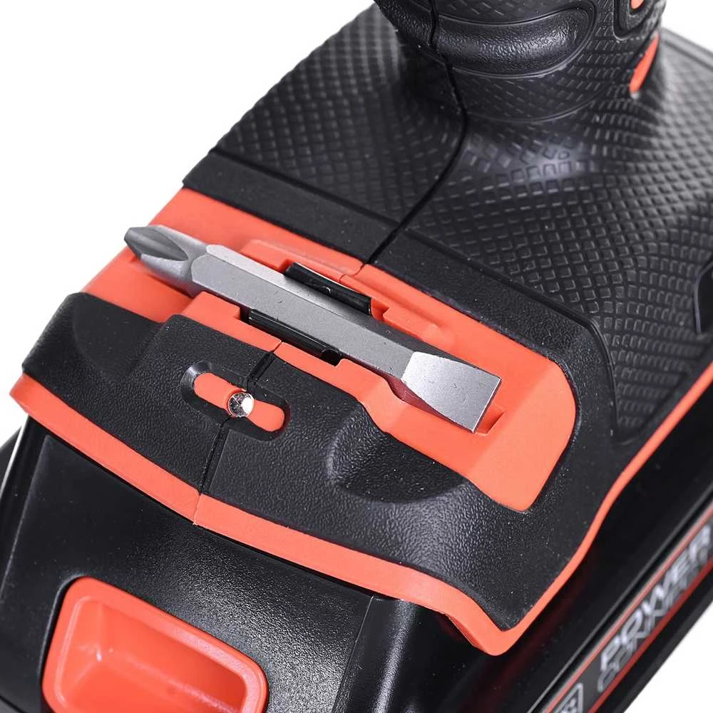 Akumuliatorinis gręžtuvas-suktuvas Black & Decker BDCDC18BAFC + 2x1.5Ah + antgalių rinkinys