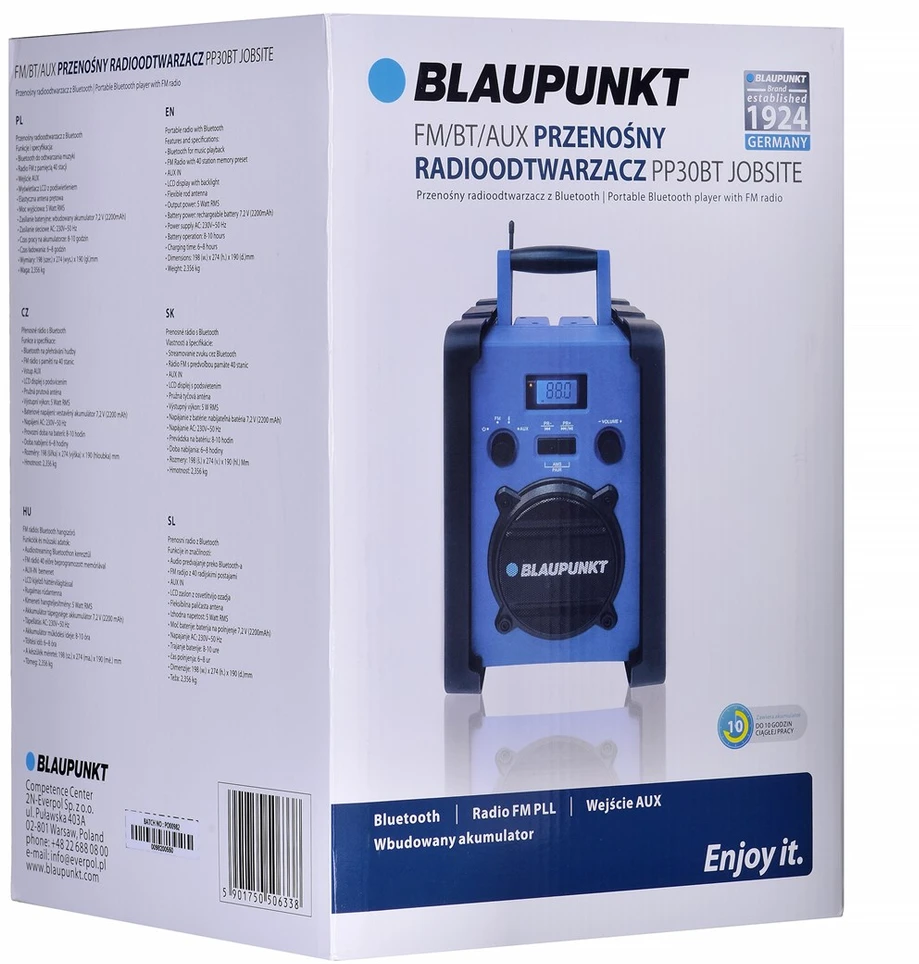 "Blaupunkt" mobilusis radijas PP30BT JOBSITE