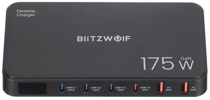 Blitzwolf BW-S30 6 viename įkrovimo stotelė, 4xUSB-C + 2xUSB, 175W