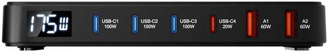 Blitzwolf BW-S30 6 viename įkrovimo stotelė, 4xUSB-C + 2xUSB, 175W