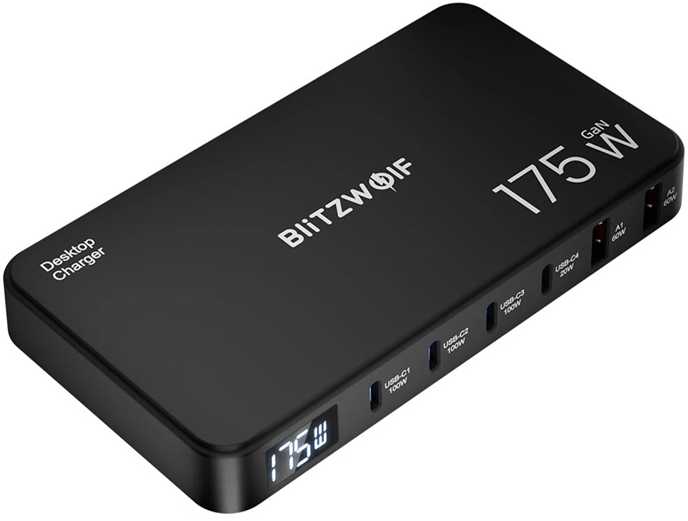 Blitzwolf BW-S30 6 viename įkrovimo stotelė, 4xUSB-C + 2xUSB, 175W