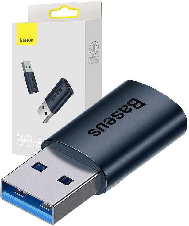 Baseus Ingenuity USB-A – USB-C OTG adapteris - Mėlynas