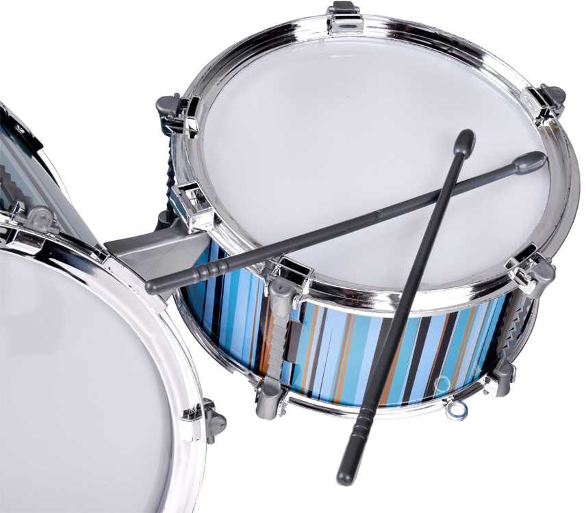Jokomisiada Children's drum set 5 drums + stool included - mėlynas design IN0182