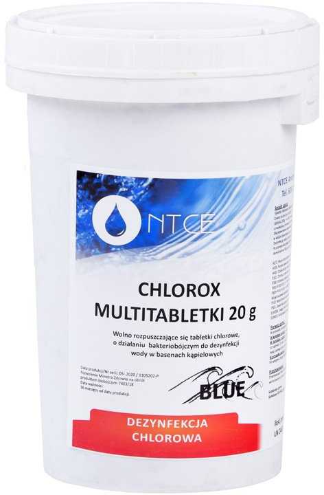 Ntce Chlorox daugiafunkcinės tabletės Chlorox 20g Baseino chemikalai 1KG Mėlynas BA0566