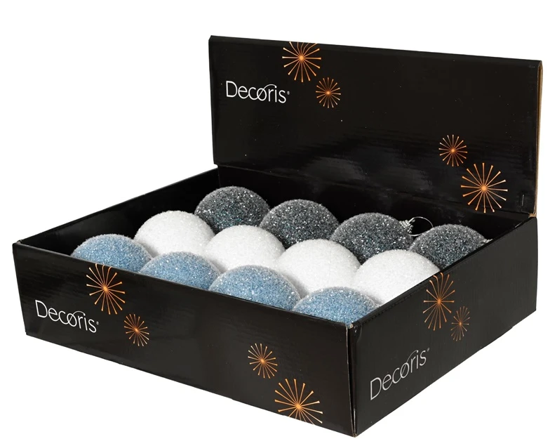 Nežinomas Eglutės žaisliukas Decoris, mėlynas/baltas/pilkas, 8cm