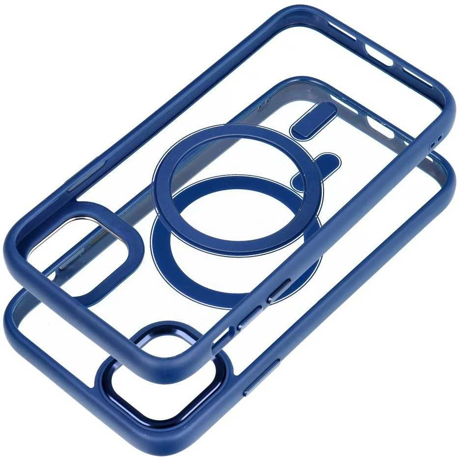 OEM dėklas, skirtas iPhone 11 Color Edge Mag Cover, suderinamas su MagSafe mėlynas