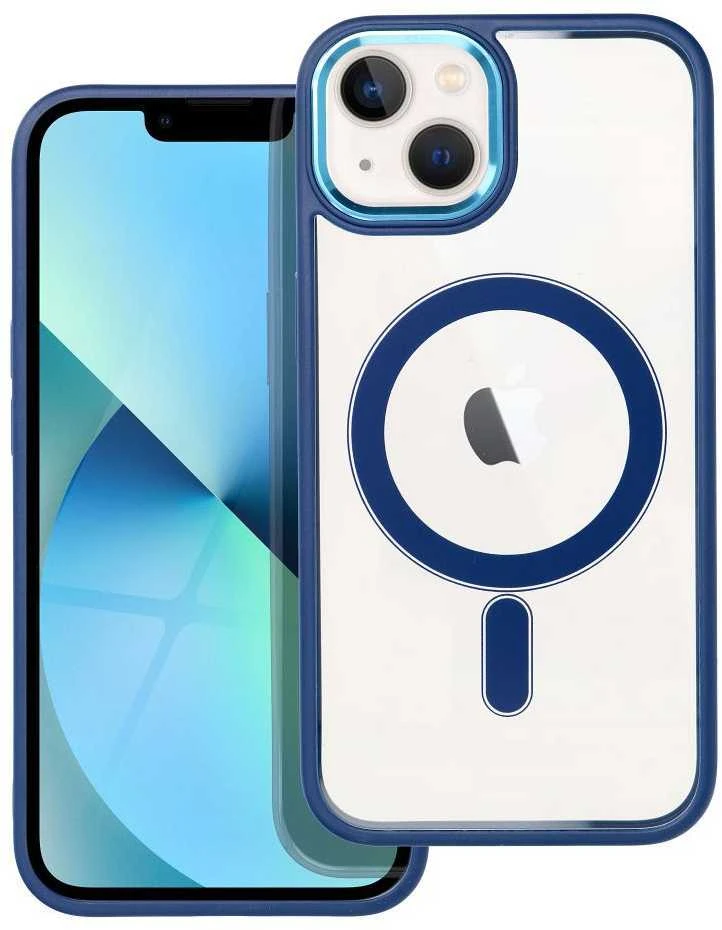 OEM dėklas, skirtas iPhone 13 spalvotam kraštui, suderinamas su MagSafe mėlynas
