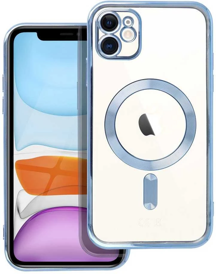 OEM dėklas, skirtas „iPhone 11“ su „Electro Mag“ dangteliu, suderinamas su „MagSafe“ mėlynas