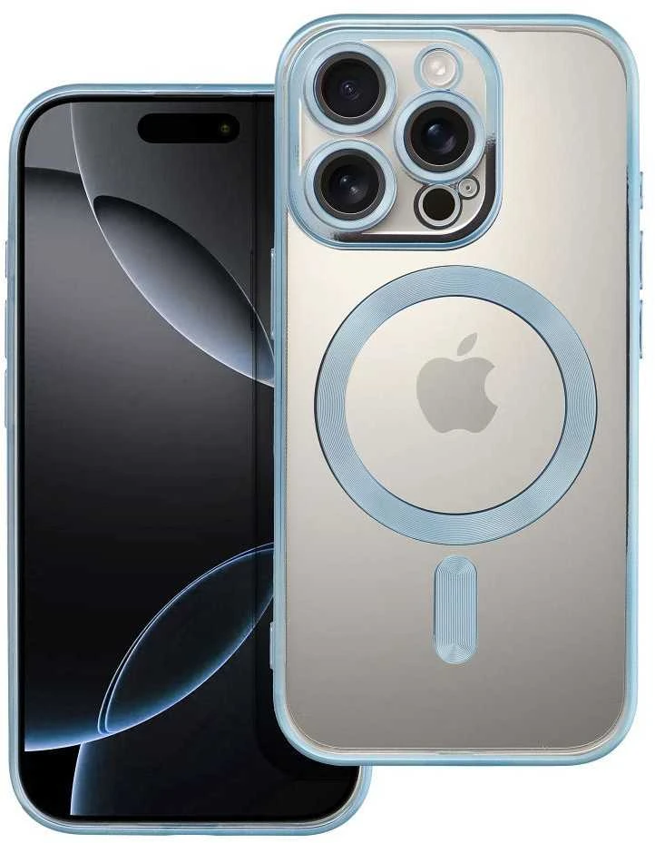 OEM dėklas, skirtas „iPhone 16 PRO“ su „Electro Mag Cover“, suderinamas su „MagSafe“ mėlynas