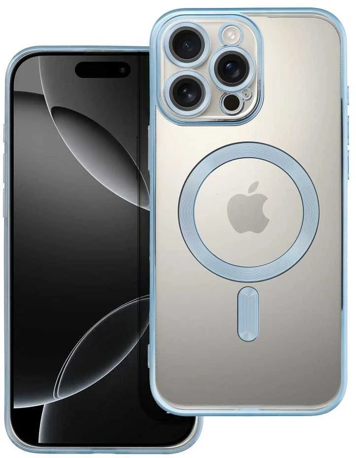 Oem dėklas iPhone 16 PRO MAX su Electro Mag dangteliu, suderinamas su MagSafe, mėlynas
