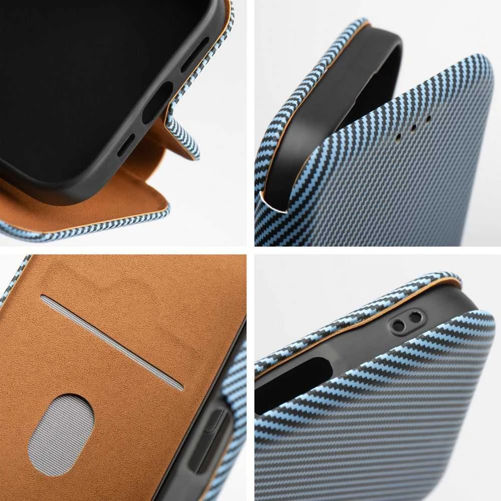 Dėklas Oem Flip case for iPhone 16 PLUS Folio Side Magnet mėlynas