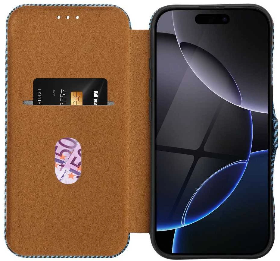 Dėklas Oem Flip case for iPhone 14 PRO Folio Side Magnet mėlynas