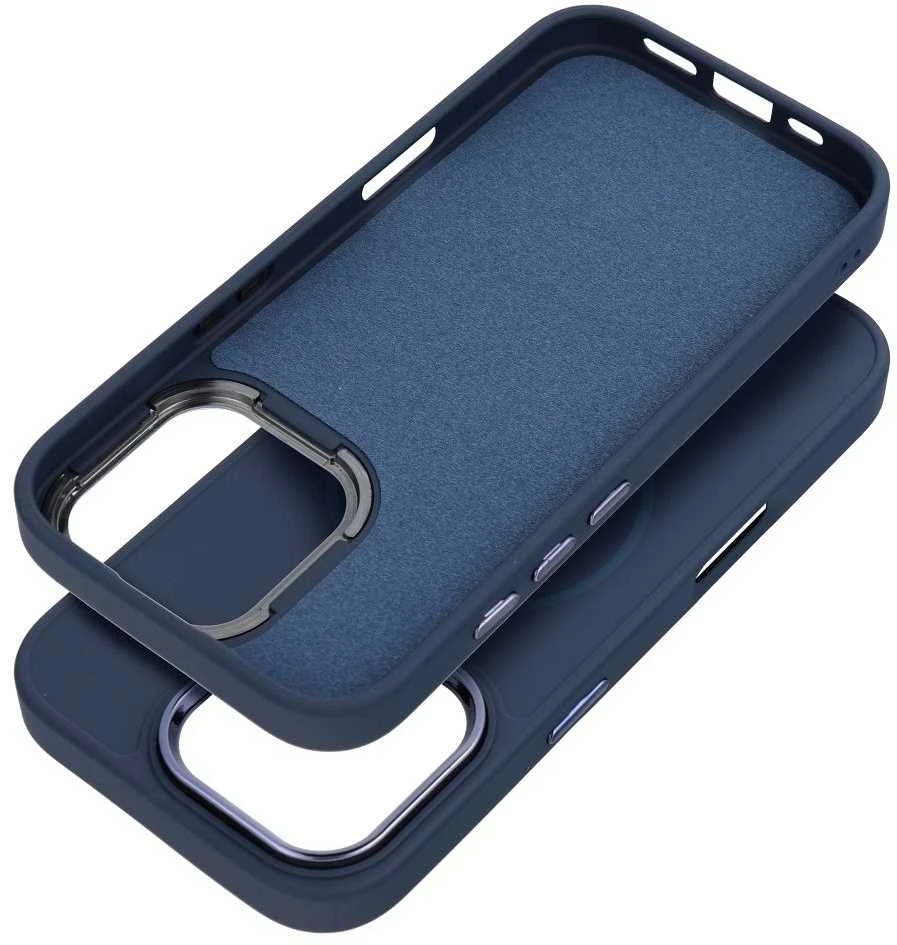 OEM dėklas, skirtas iPhone 12 MINI, su „Frame Mag Cover“, suderinamas su „MagSafe“, tamsiai mėlynas
