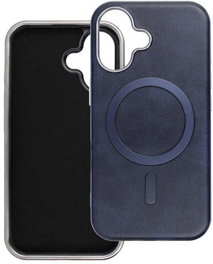 Oem GENTLEMAN MAG COVER dėklas suderinamas su MagSafe skirtas Apple iPhone 16 Pro mėlynos spalvos