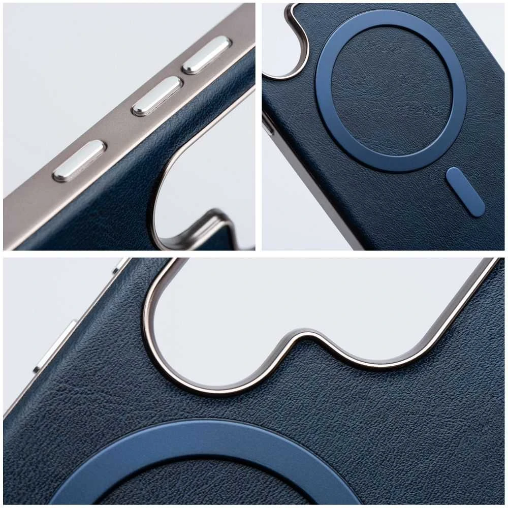 OEM dėklas, skirtas iPhone 17 AIR, Gentleman Mag Cover, suderinamas su MagSafe, tamsiai mėlynas