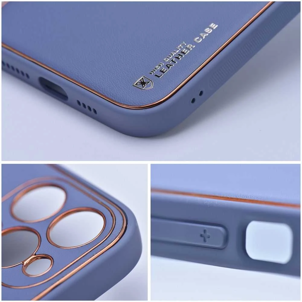 Dėklas telefonui Forcell LEATHER skirtas iPhone 12 Pro Max, mėlyna