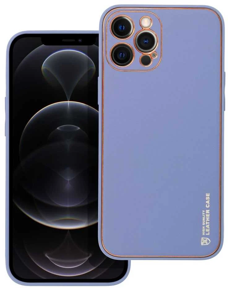 Dėklas telefonui Forcell LEATHER skirtas iPhone 12 Pro Max, mėlyna