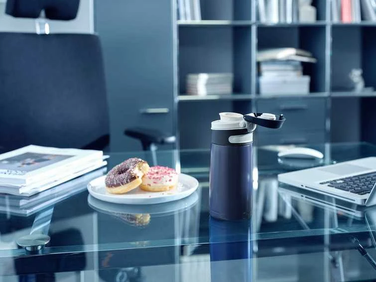 Leifheit 03247 travel mug 350 ml Juodas, Mėlyna Nerūdijantis plienas