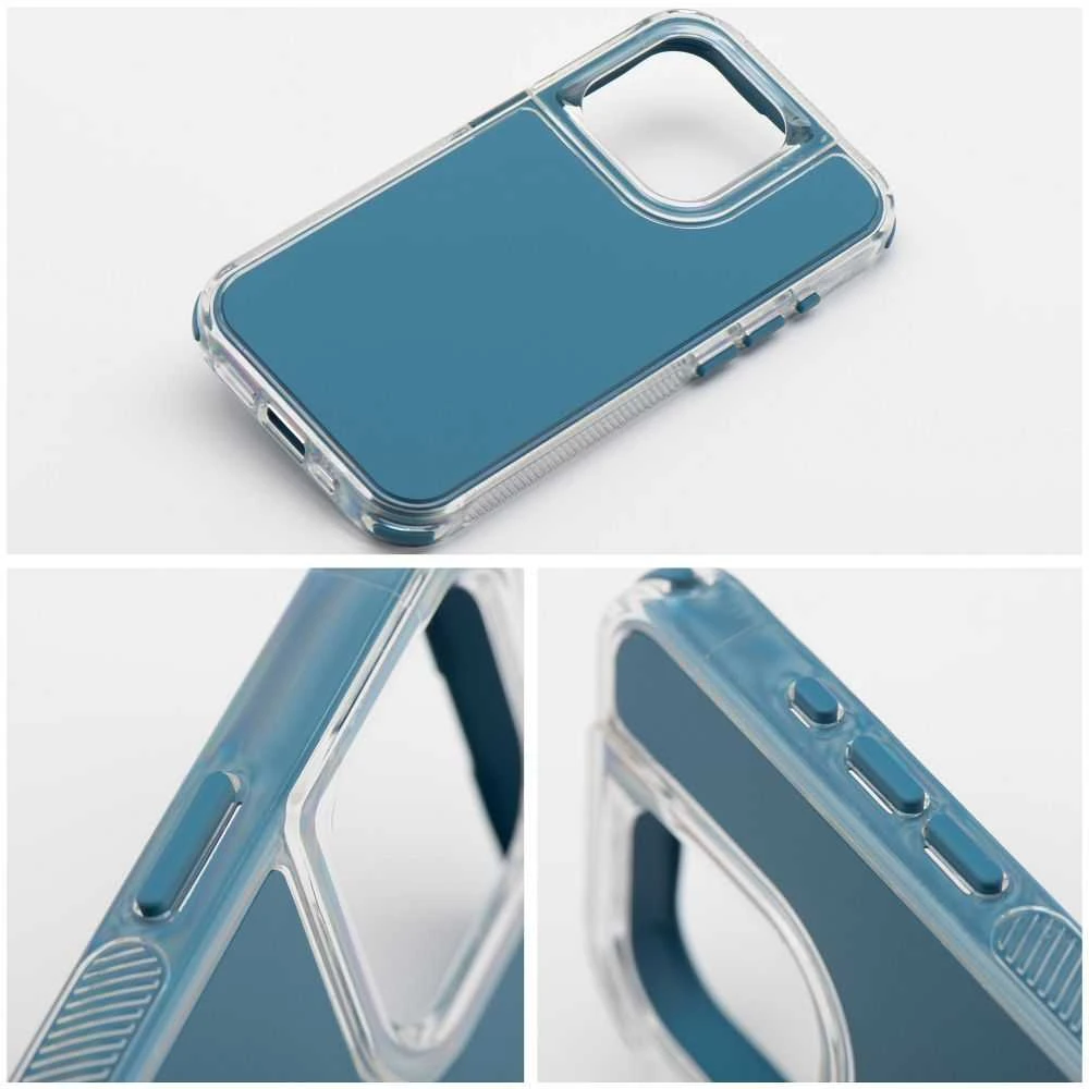 OEM dėklas, skirtas iPhone 17 Pro / 18 Pro (žemas kameros kraštas) Matrix mėlynas