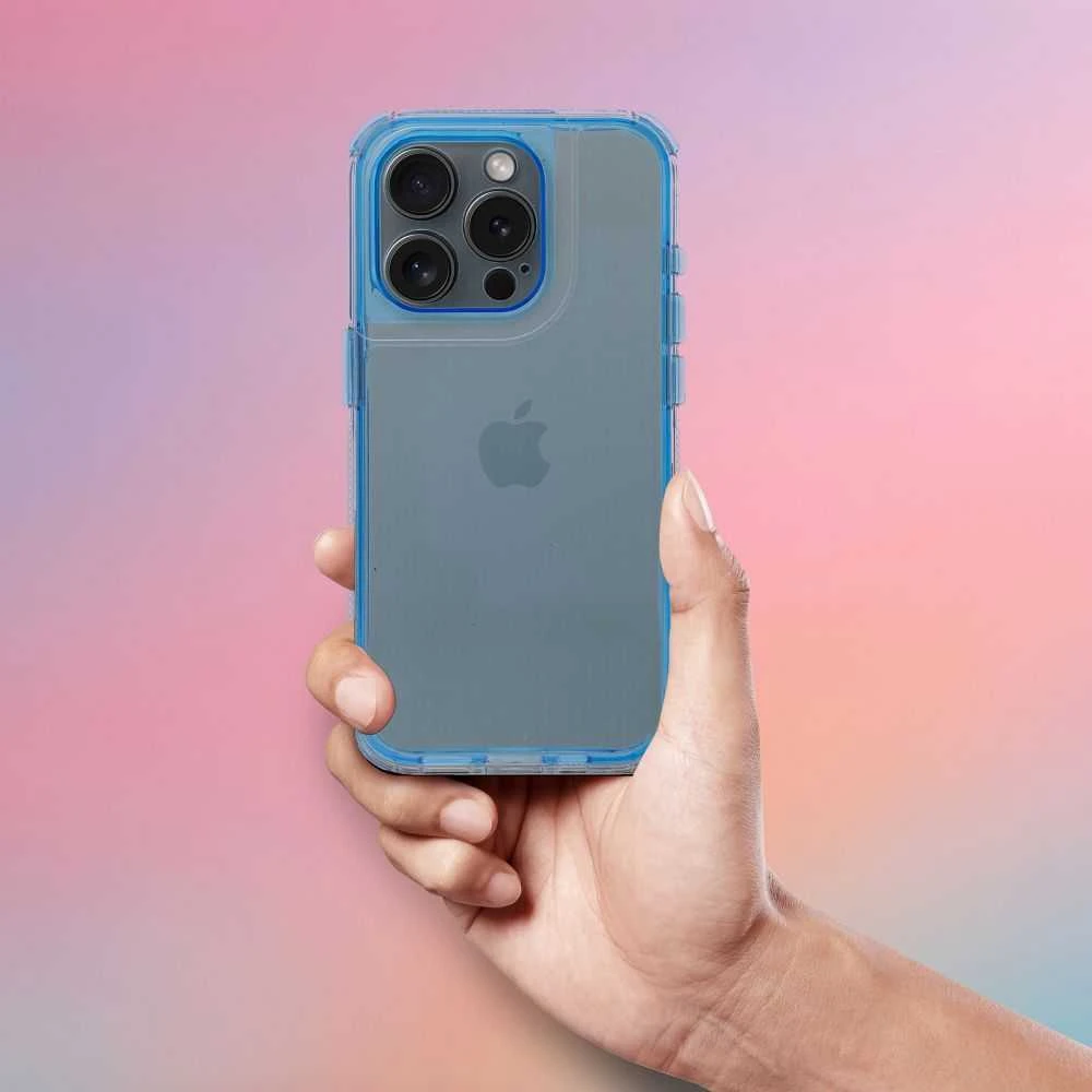 OEM dėklas, skirtas iPhone 17 AIR Matrix Clear, mėlyna