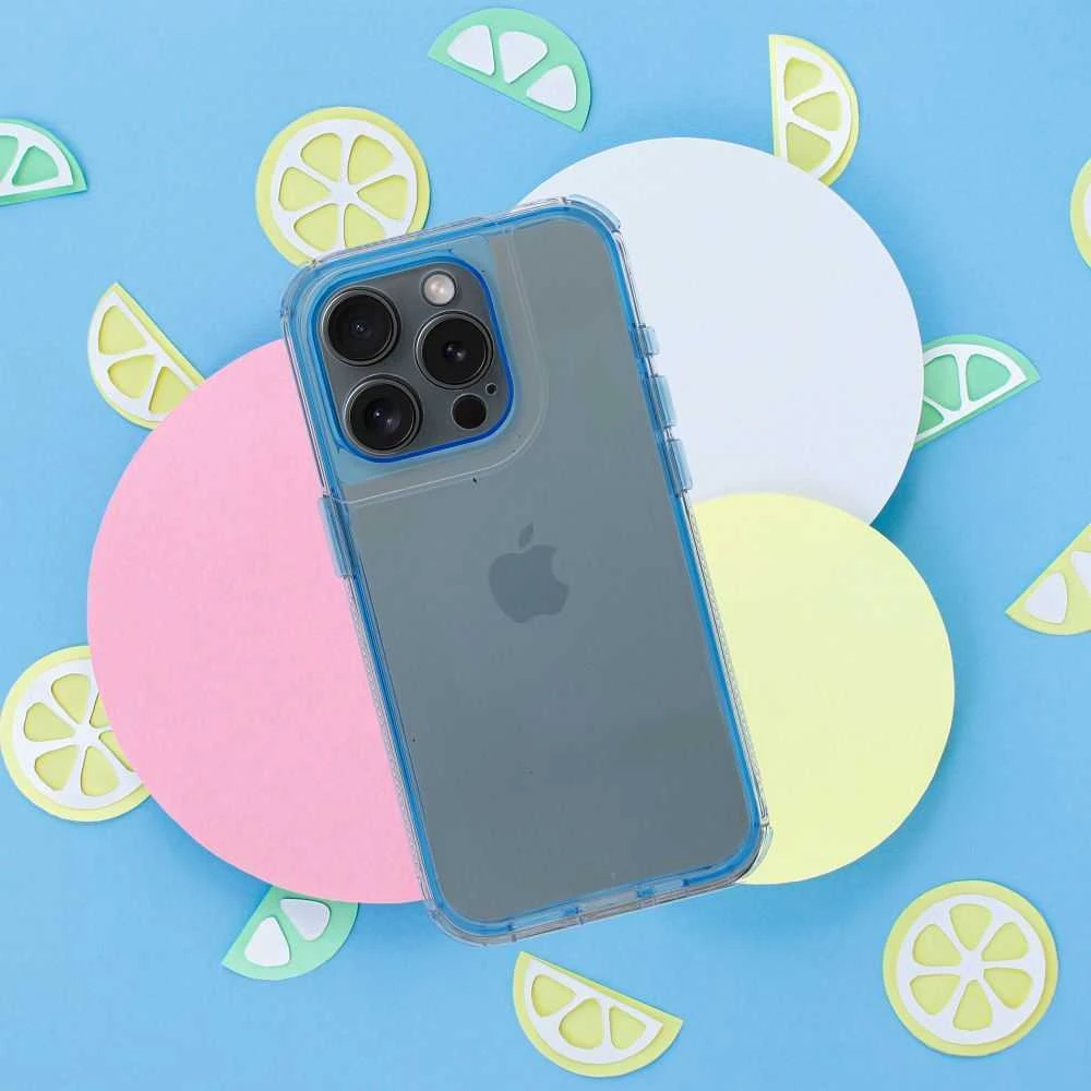 OEM dėklas, skirtas iPhone 17 AIR Matrix Clear, mėlyna