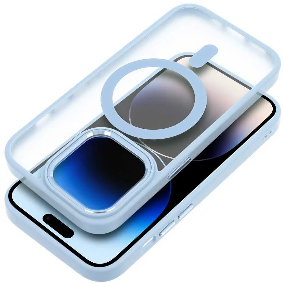 OEM dėklas, skirtas „iPhone 16 PRO MAX“ matiniam „Mag“ dėklui, suderinamas su „MagSafe“ mėlynas