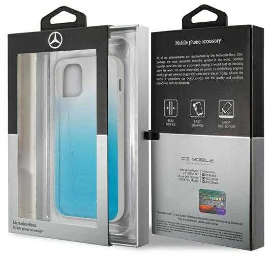 Mercedes MEHCP12SCLGBL Apple iPhone 12 mini 5,4″ mėlynas kietas dėklas skaidrus Line