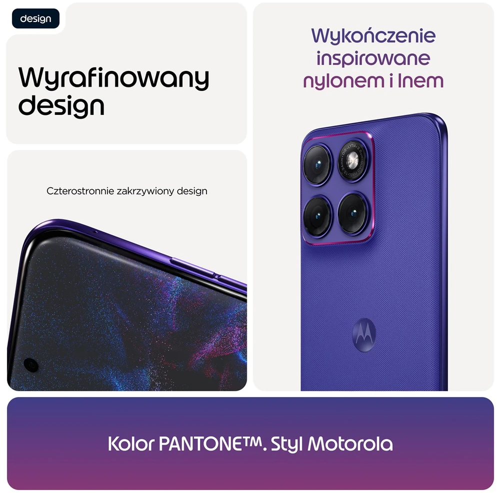„Motorola edge 70 fusion“ 17,2 cm (6,78 colio) dviejų SIM kortelių „Android 16.0“ 5G USB C tipo 12 GB 256 GB 7000 mAh violetinis