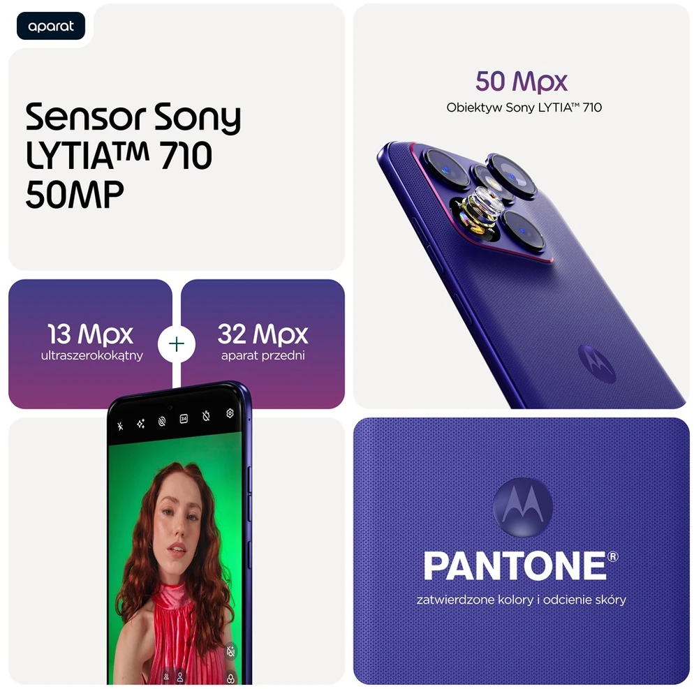 „Motorola edge 70 fusion“ 17,2 cm (6,78 colio) dviejų SIM kortelių „Android 16.0“ 5G USB C tipo 12 GB 256 GB 7000 mAh violetinis