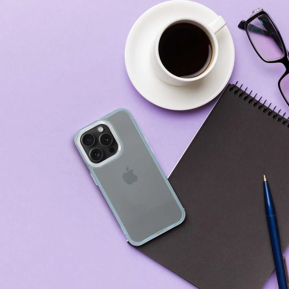 Oem dėklas, skirtas iPhone 15 PRO, Pearl šviesiai mėlynas