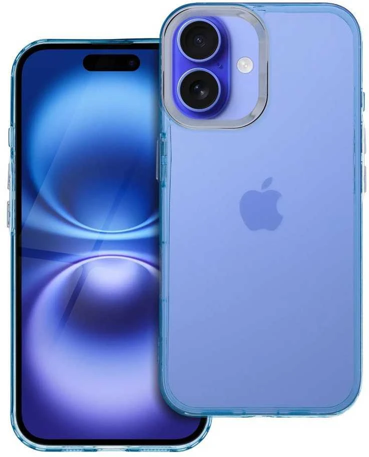 Blue Mėlyna PEARL Dėklas IPHONE 16 light mėlynas