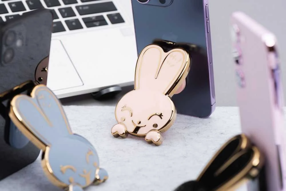 OEM telefono stovas RABBIT - priklijuojamas - mėlynas