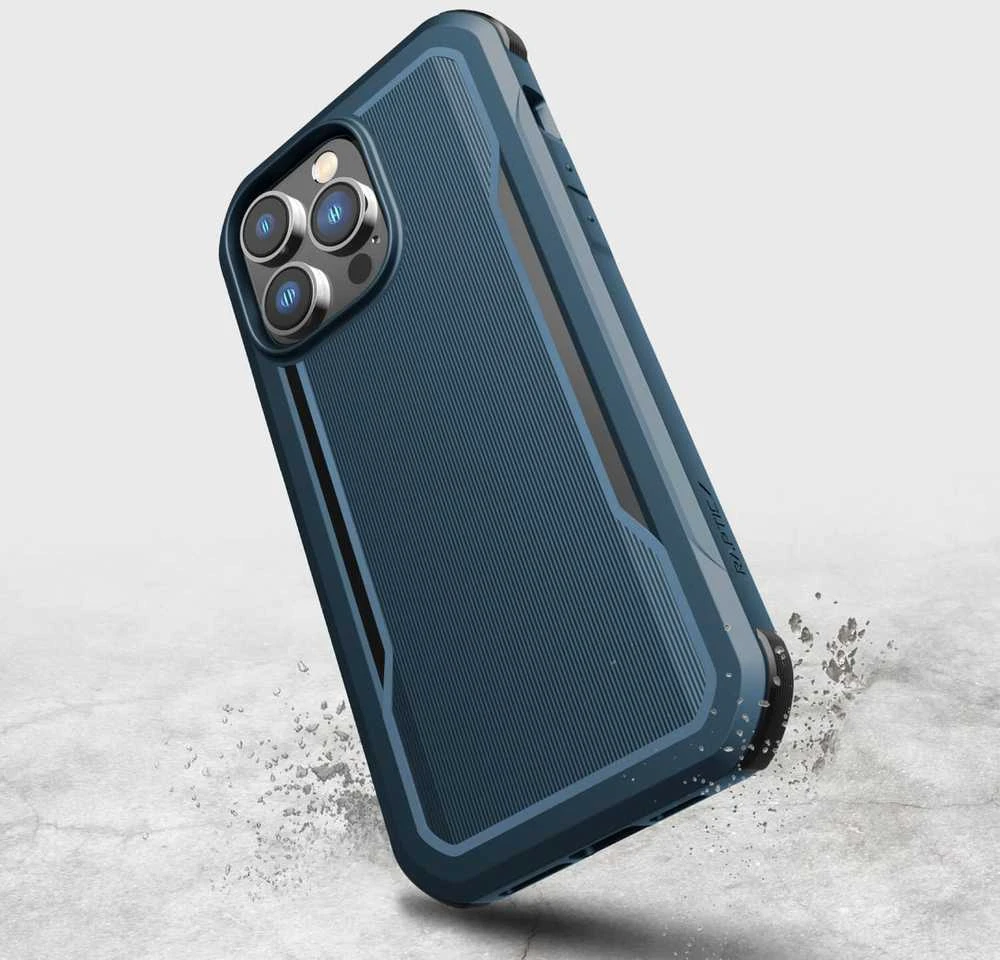 Raptic X-Doria Fort Apple iPhone 14 Pro Max su MagSafe armored dėklas telefonui mėlynos spalvos