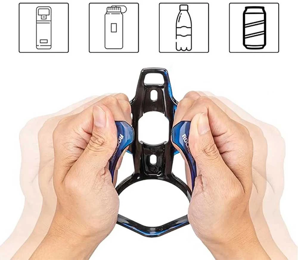 Rockbros FK338 bicycle holder for water bottle – juodos spalvos and mėlynas