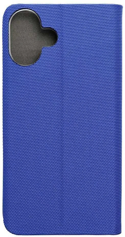 OEM atverčiamas dėklas, skirtas iPhone 16 PLUS, jautrus knygutės formos dėklas, mėlynas