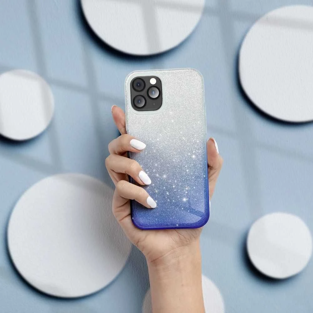 Forcell Originalus iPhone 7 PLUS / 8 PLUS dėklas, blizgus permatomas mėlynas