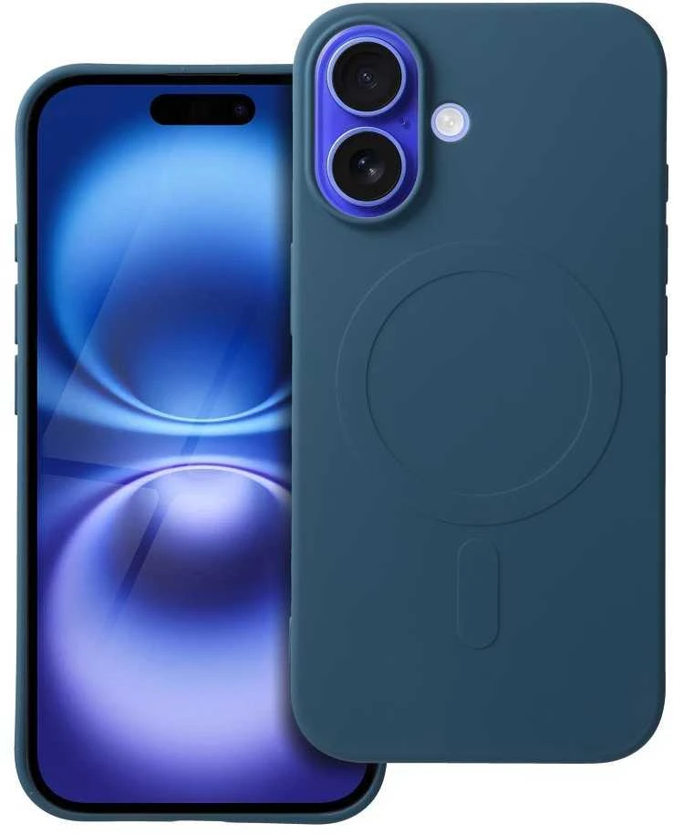 Oem Dėklas Silicone Mag Cover (big hole) (MagSafe) skirtas iPhone 16 mėlynas