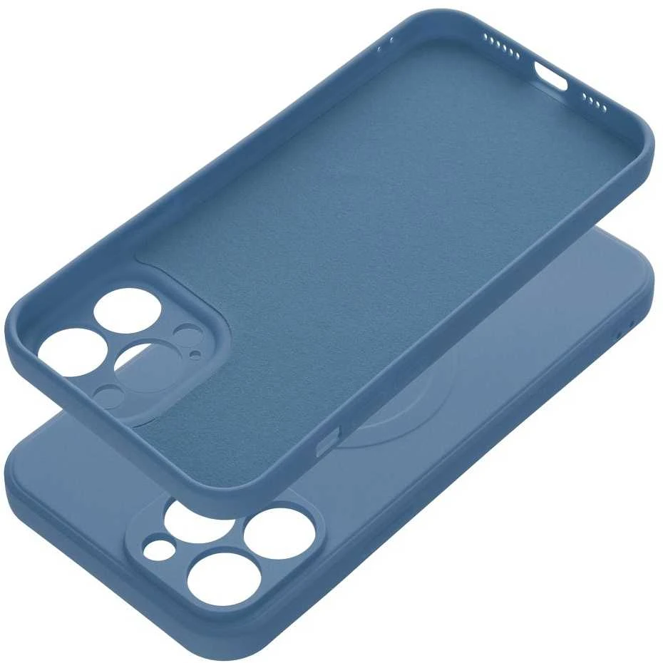 OEM dėklas, skirtas „iPhone 13 PRO MAX“ silikoniniam „Mag“ dėklui, suderinamas su „MagSafe“ (fotoaparato apsauga) mėlynas