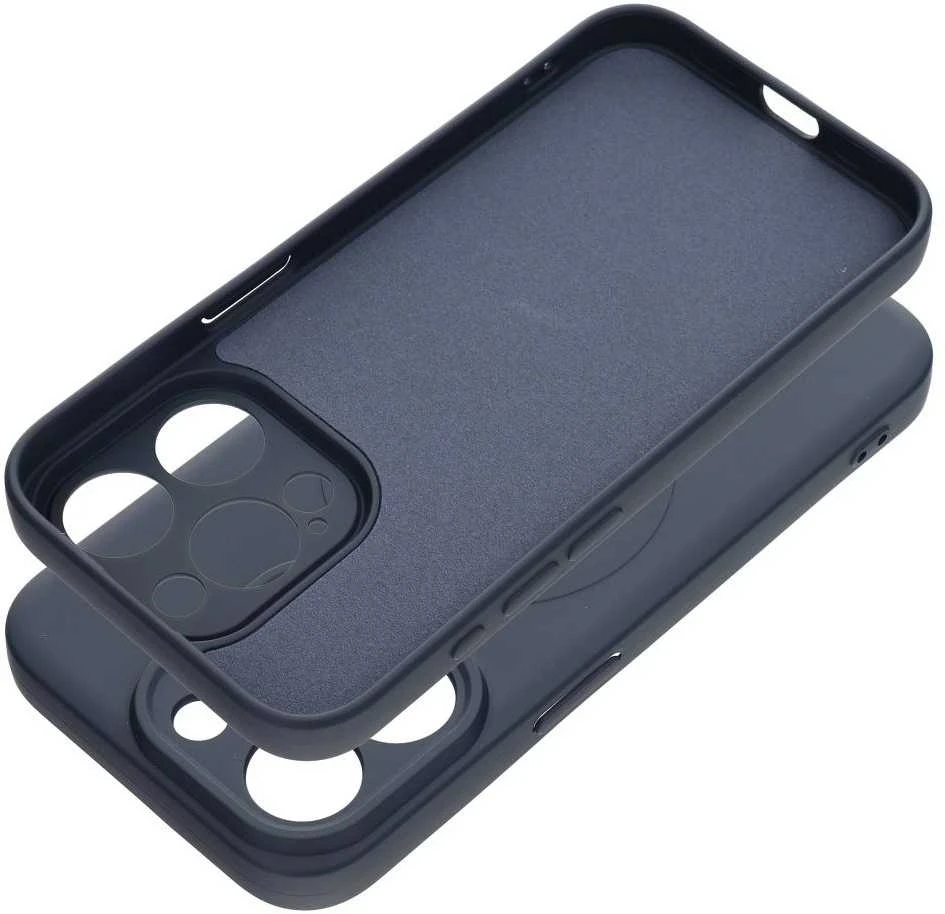 OEM dėklas, skirtas „iPhone 15 PRO“ silikoniniam „Mag“ dėklui, suderinamas su „MagSafe“ (fotoaparato apsauga), titano spalvos, mėlynas