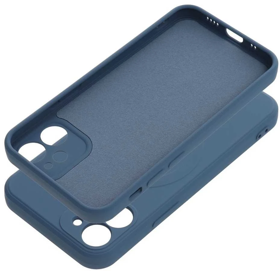 OEM dėklas, skirtas „iPhone 12 MINI“ silikoniniam „Mag“ dėklui, suderinamas su „MagSafe“ (fotoaparato apsauga) mėlynas