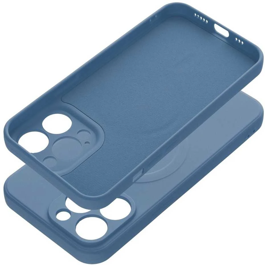OEM dėklas, skirtas „iPhone 13 PRO“ silikoniniam „Mag“ dėklui, suderinamas su „MagSafe“ (fotoaparato apsauga) mėlynas