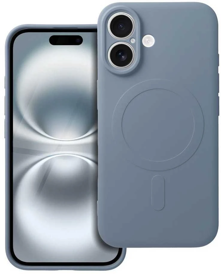 OEM dėklas, skirtas „iPhone 16“ silikoniniam „Mag“ dėklui, suderinamas su „MagSafe“ (fotoaparato apsauga), šviesus mėlynas