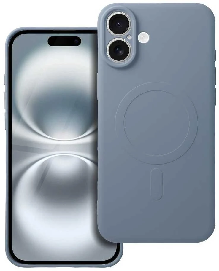 OEM dėklas, skirtas „iPhone 17“ silikoniniam „Mag“ dėklui, suderinamas su „MagSafe“ (fotoaparato apsauga), šviesus mėlynas