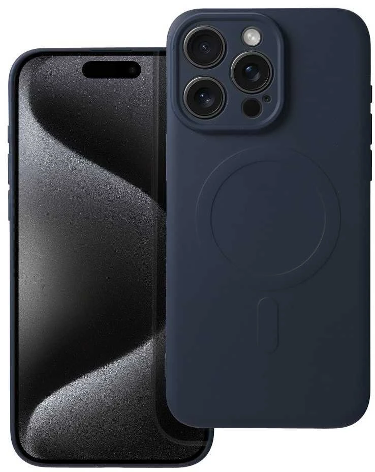 Oem Dėklas Silicone Mag Cover (MagSafe) skirtas iPhone 15 Pro Max mėlynas